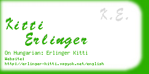 kitti erlinger business card